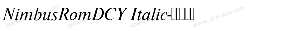 NimbusRomDCY Italic字体转换